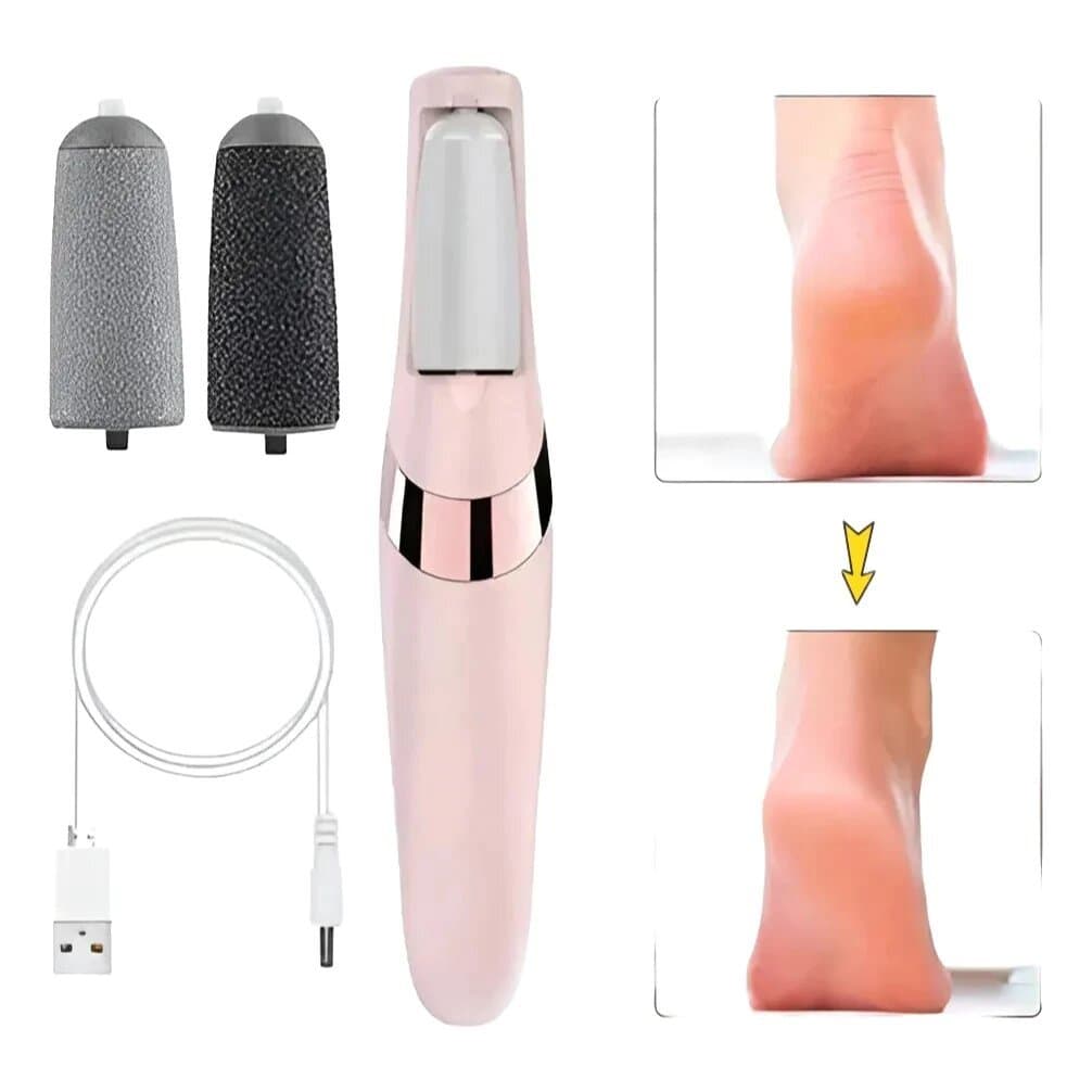 Lixador de Pé Elétrico, Esfoliador Tira Calos Pedicure Removedor Portátil Recarregável USB