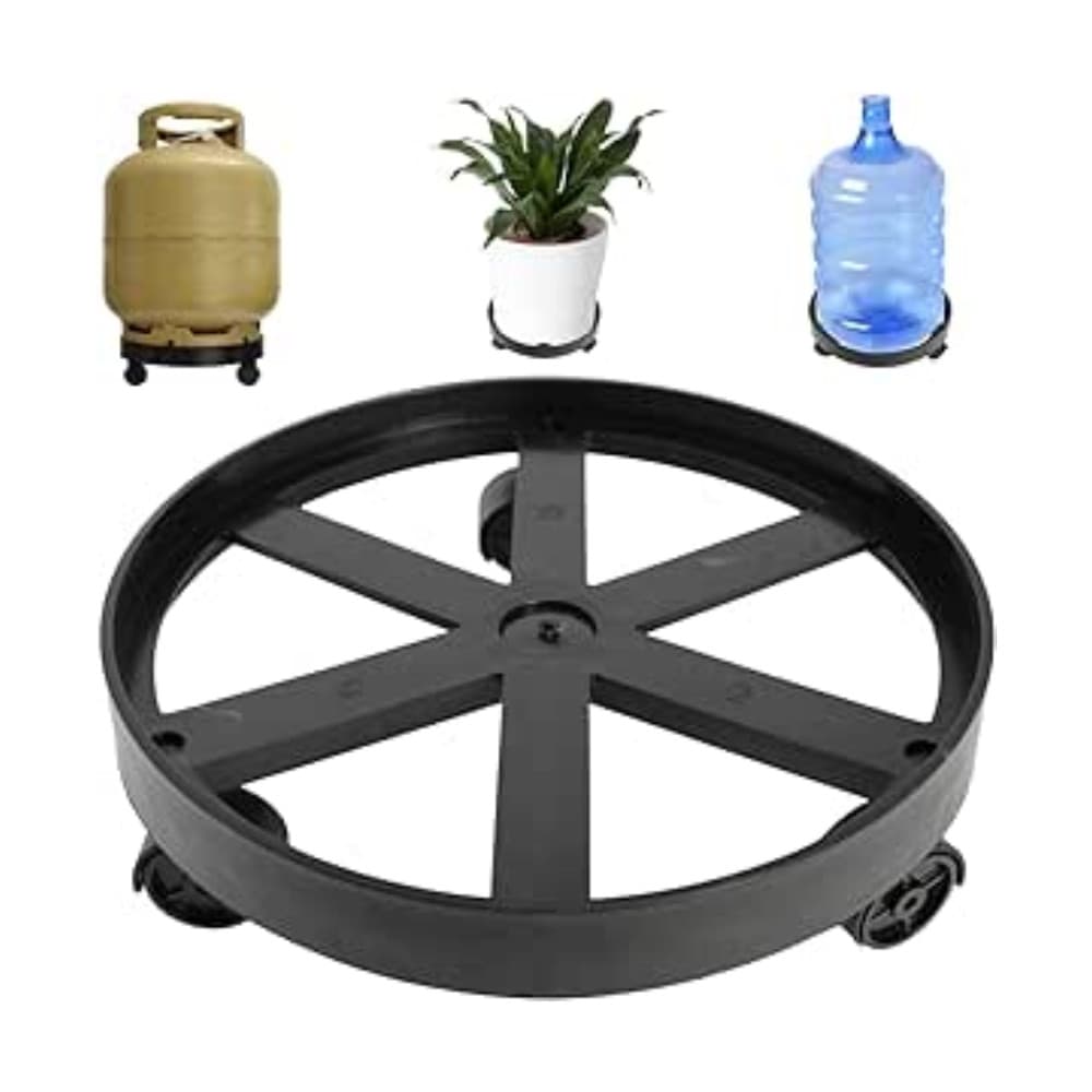 Suporte Para Botijão De Gás / Vasos / Com Rodinha 55kg Cinza
