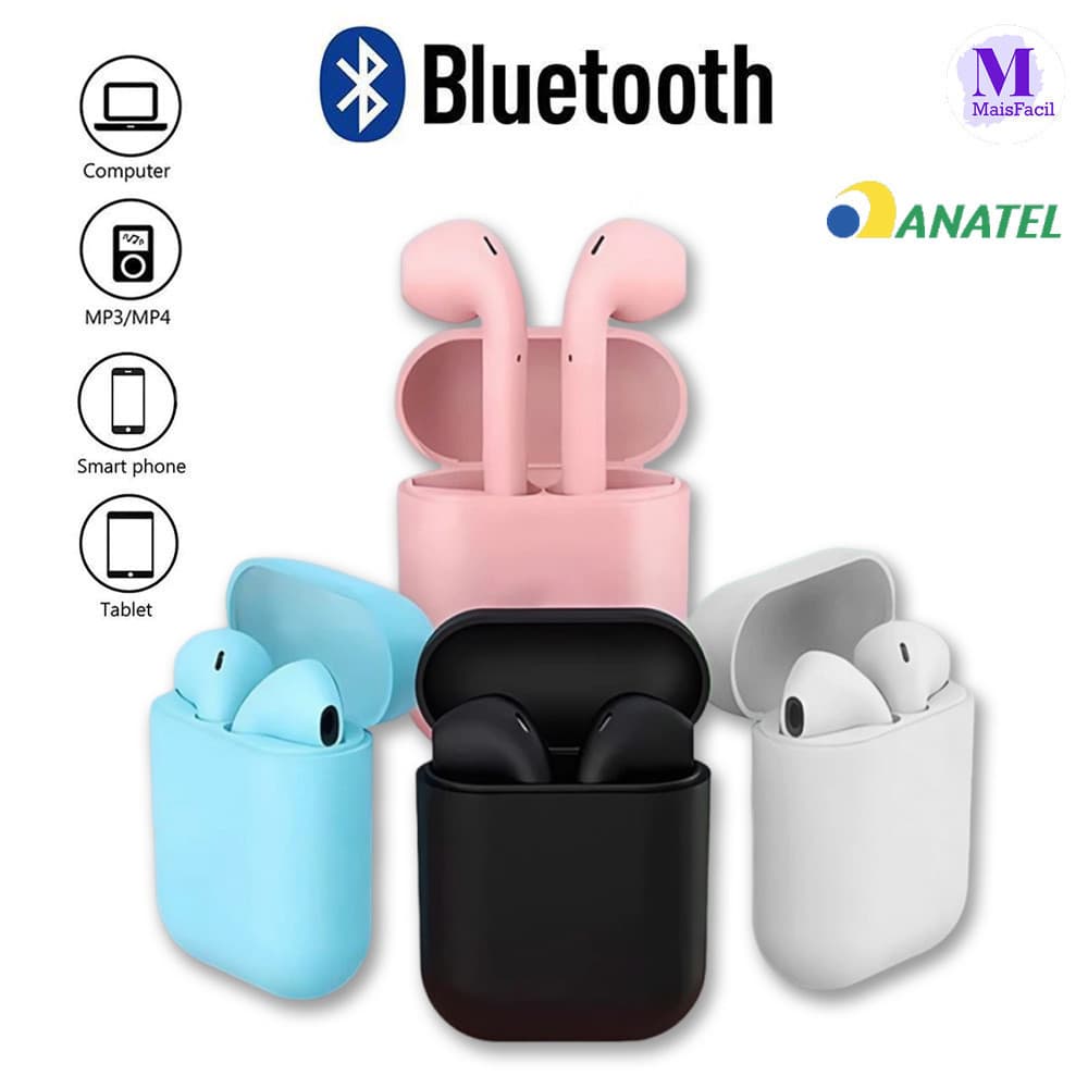 Fones De Ouvido Bluetooth Sem Fio Para Telefones Celulares Esportivos i12
