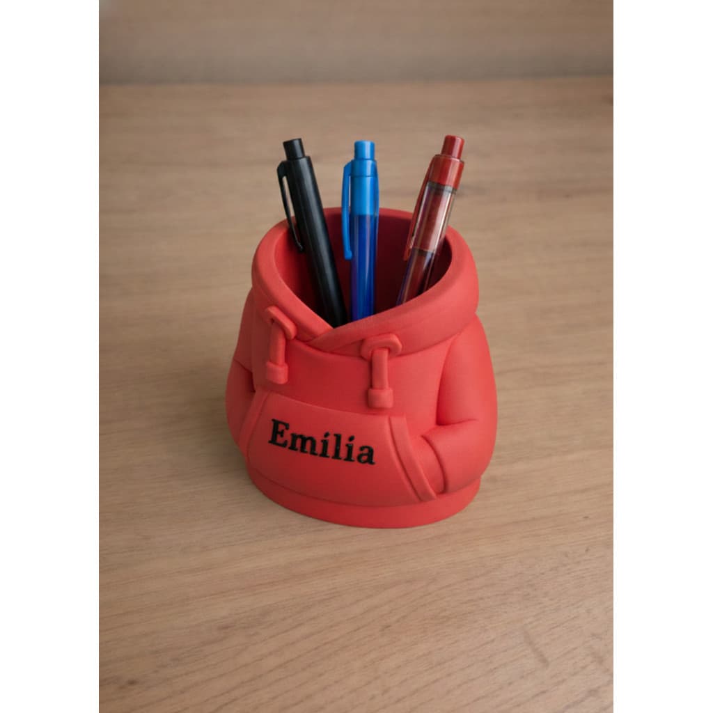 Suporte Porta Lapis Caneta Moletom Personalizavel Seu Nome