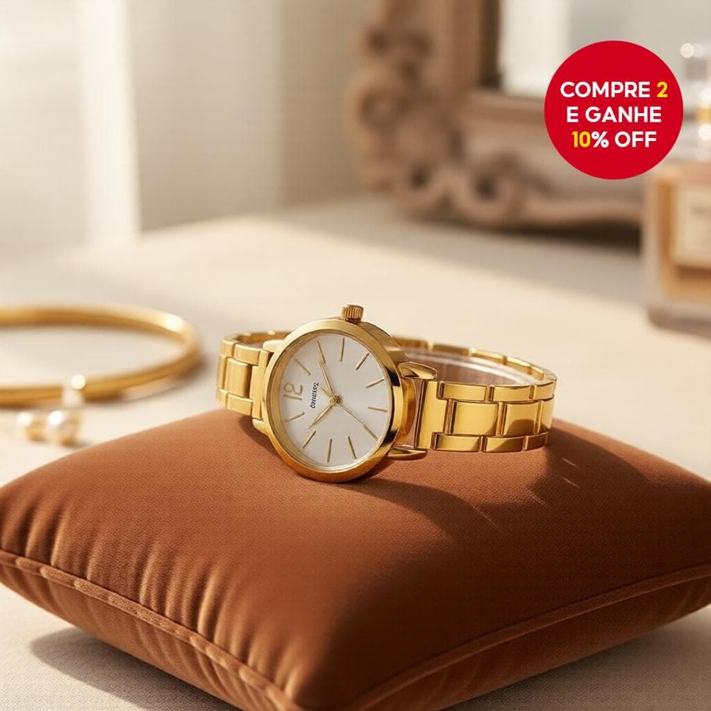 Relógio feminino sofisticado: movido a quartzo, pulseira de aço inoxidável - Excelente ideia de presente.