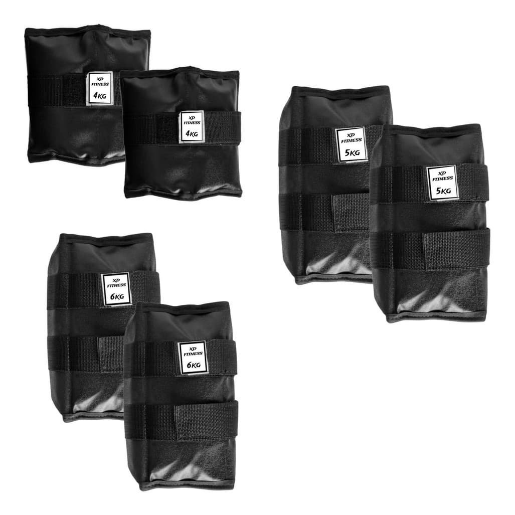 Kit Tornozeleiras 4, 5 E 6 Kg Pares Profissional Academia