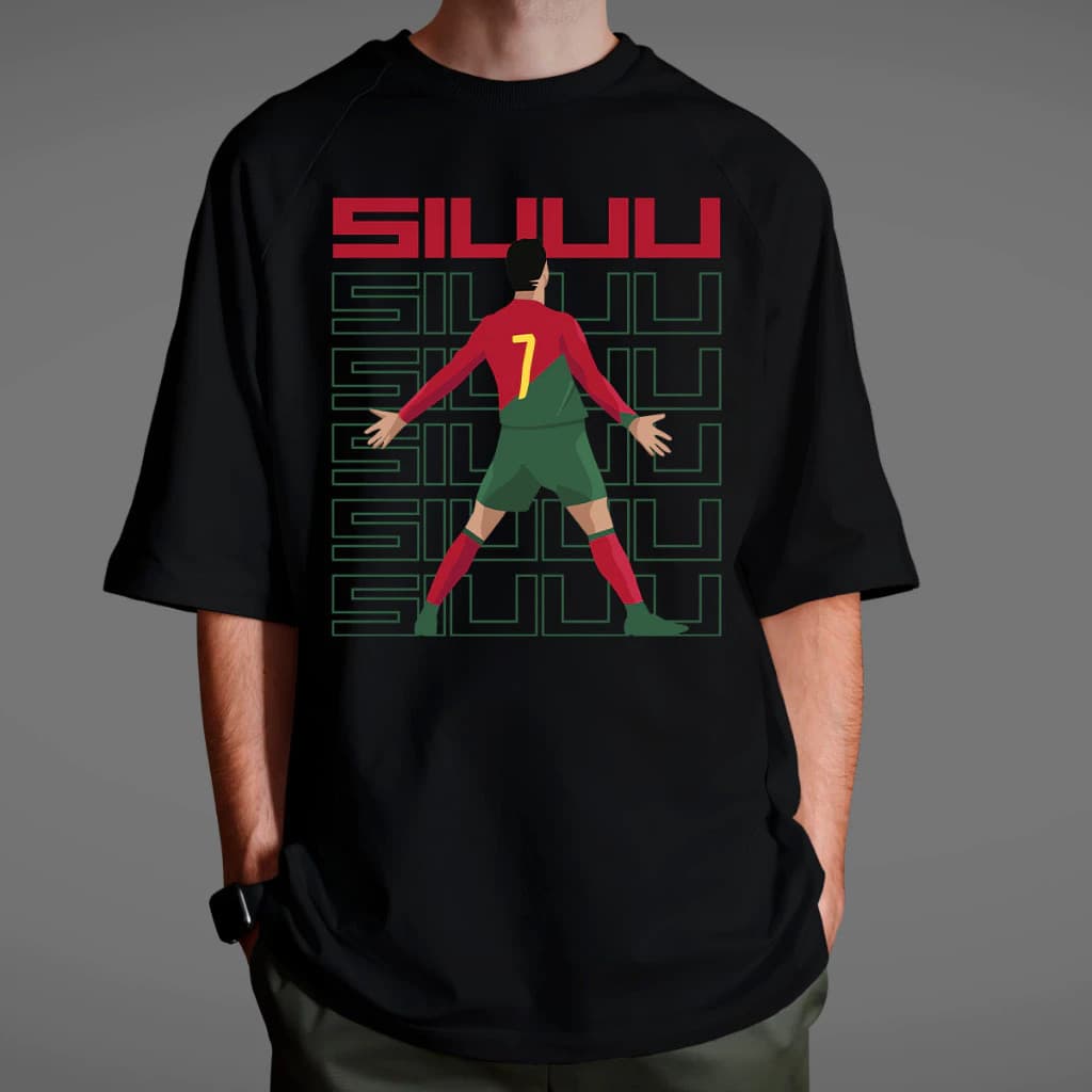 CAMISETA CRISTIANO RONALDO CR7 CAMISA CR7 SIUUN 100% ALGODÃO PREMIUM