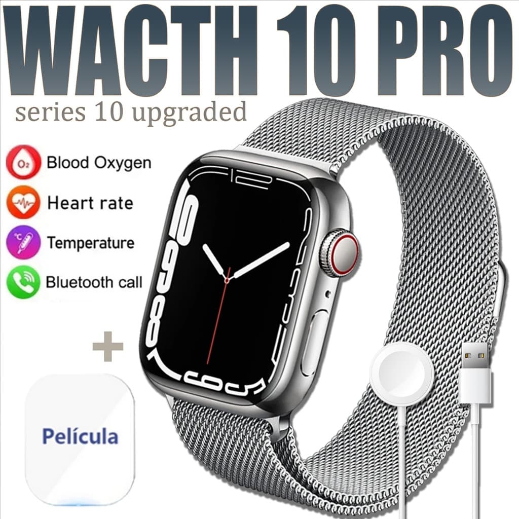 Smartwatch Relógio Inteligente 10 PRO Série 10 De 45 Mm-Incluindo 2 Ou Três Pulseiras