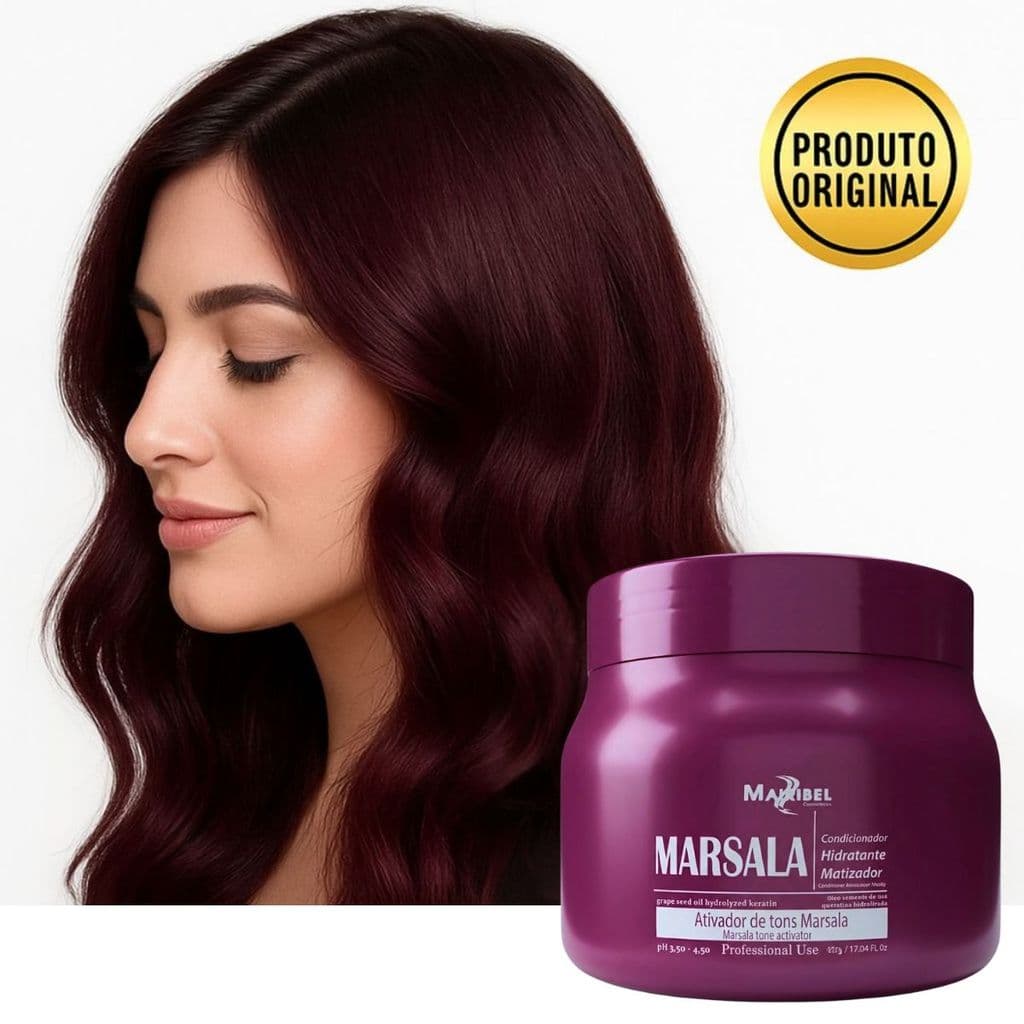 Matizador Marsala Cor Vermelho Intenso 250g que Realça o Brilho e a Cor | Aproveite Agora