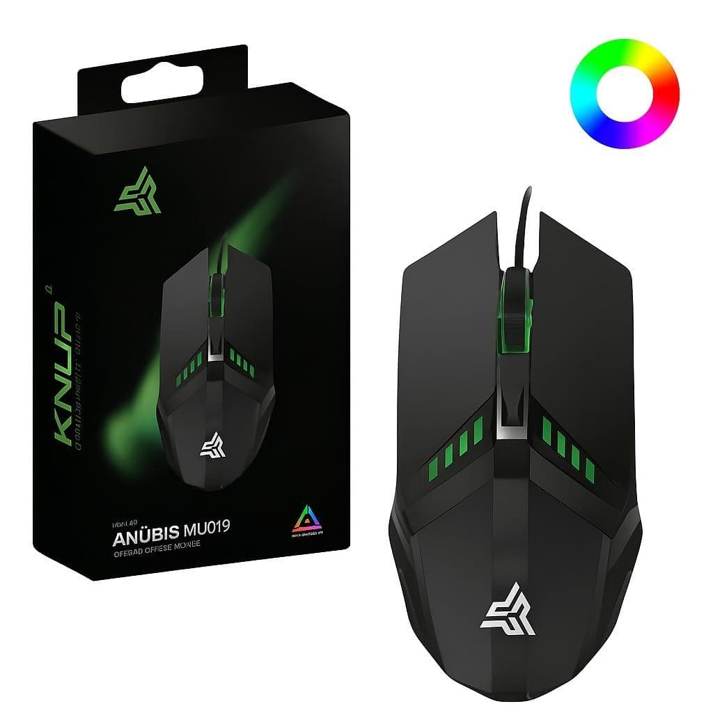 Mouse Gamer Óptico Anubis Knup KP-MU019 DPI Preto