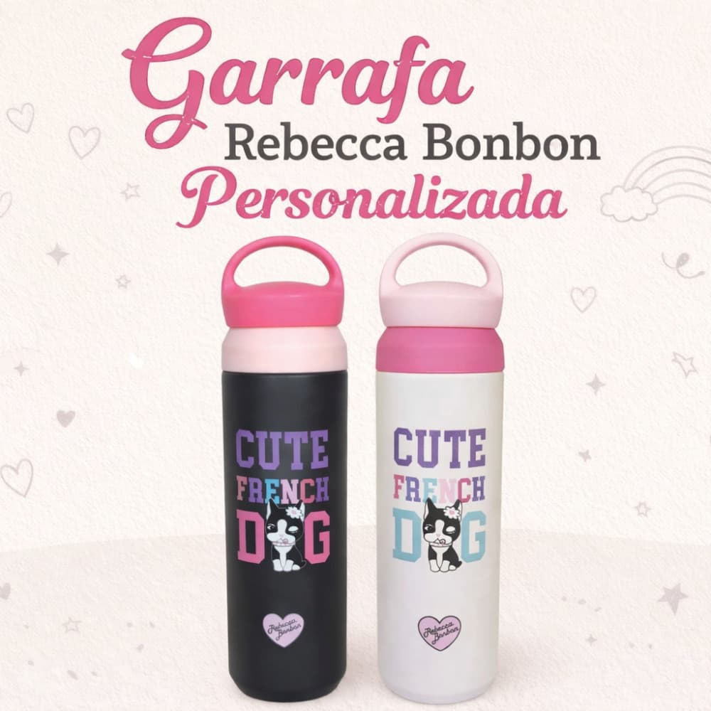 Garrafa Térmica De Água Personalizada Inox 500ML Rebecca Bonbon Original 2026