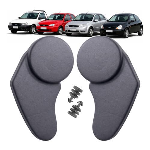 Par Moldura Acabamento Lateral Banco Ford Ka Fiesta Courier Grafite