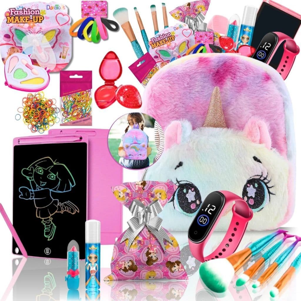 Kit Maquiagem Infantil Completo Presente Criança Menina Mochila Lousa Mágica - Envio Imediato