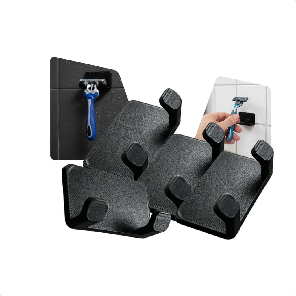 Kit 4 Suporte Para Barbeador Adesivo Universal Sem Furadeira Organizador De Lâmina Para Banheiro