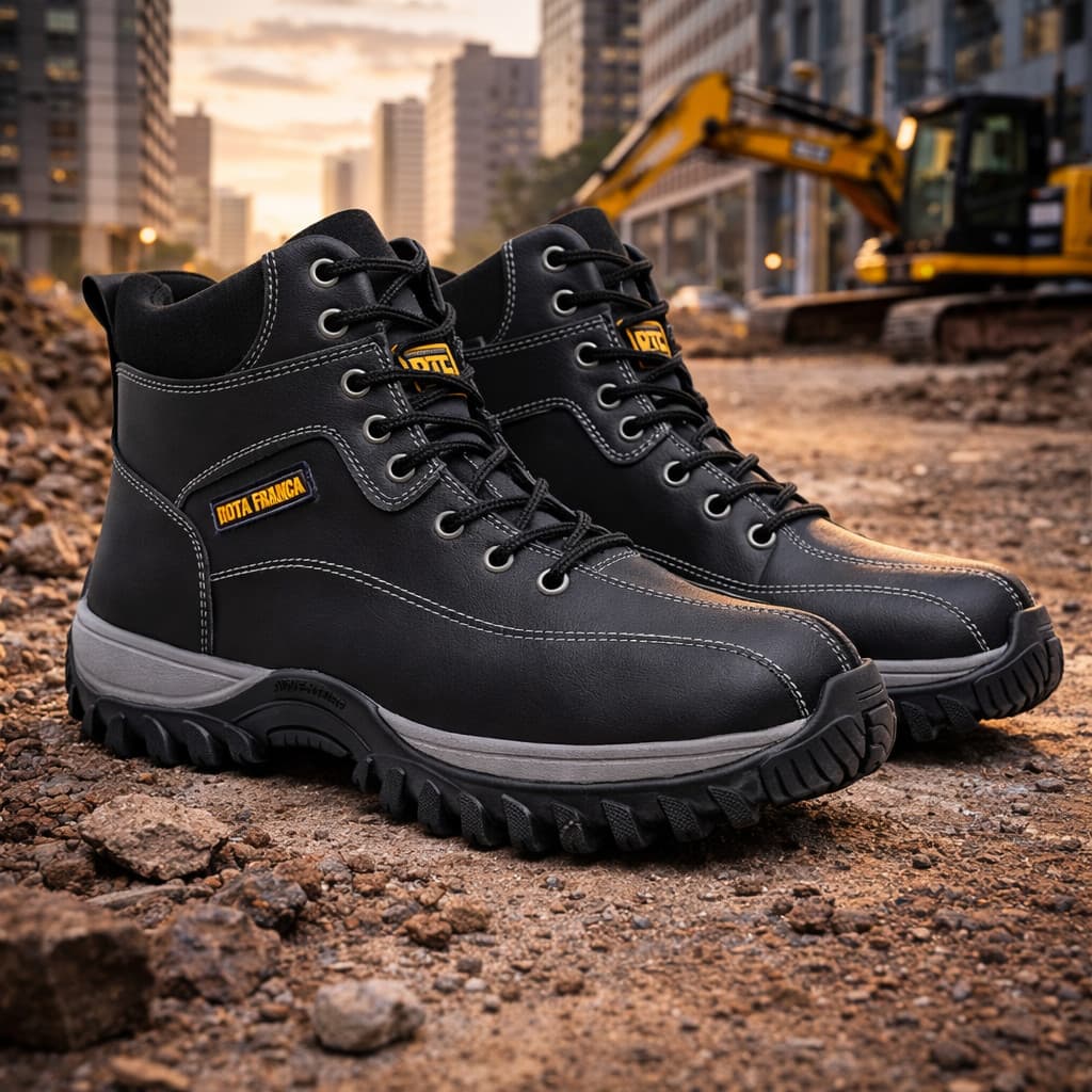 Bota Coturno Masculino Adventure Resistente Confortável Solado Tratorado Antiderrapante Trabalho Pesado