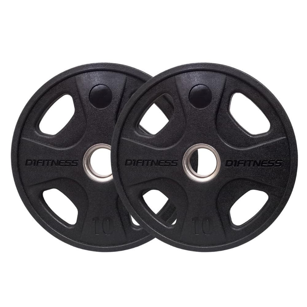 Par Anilhas Elite Emborrachada 4 Grips 10kg
