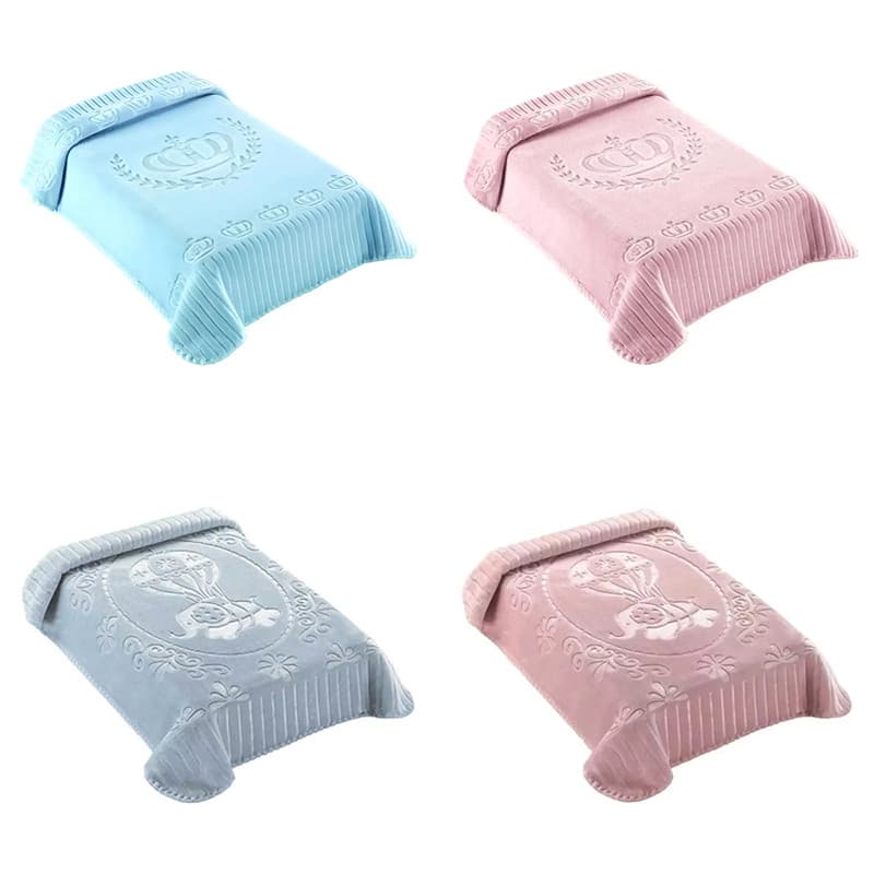 Cobertor Bebê Infantil Em Alto Relevo Linha Exclusive Hipoalérgico 80x1,10m - Colibri Jolitex