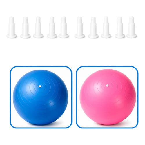 Kit 10 Pinos Para Bola De Pilates Compatível Todos Modelos Branco