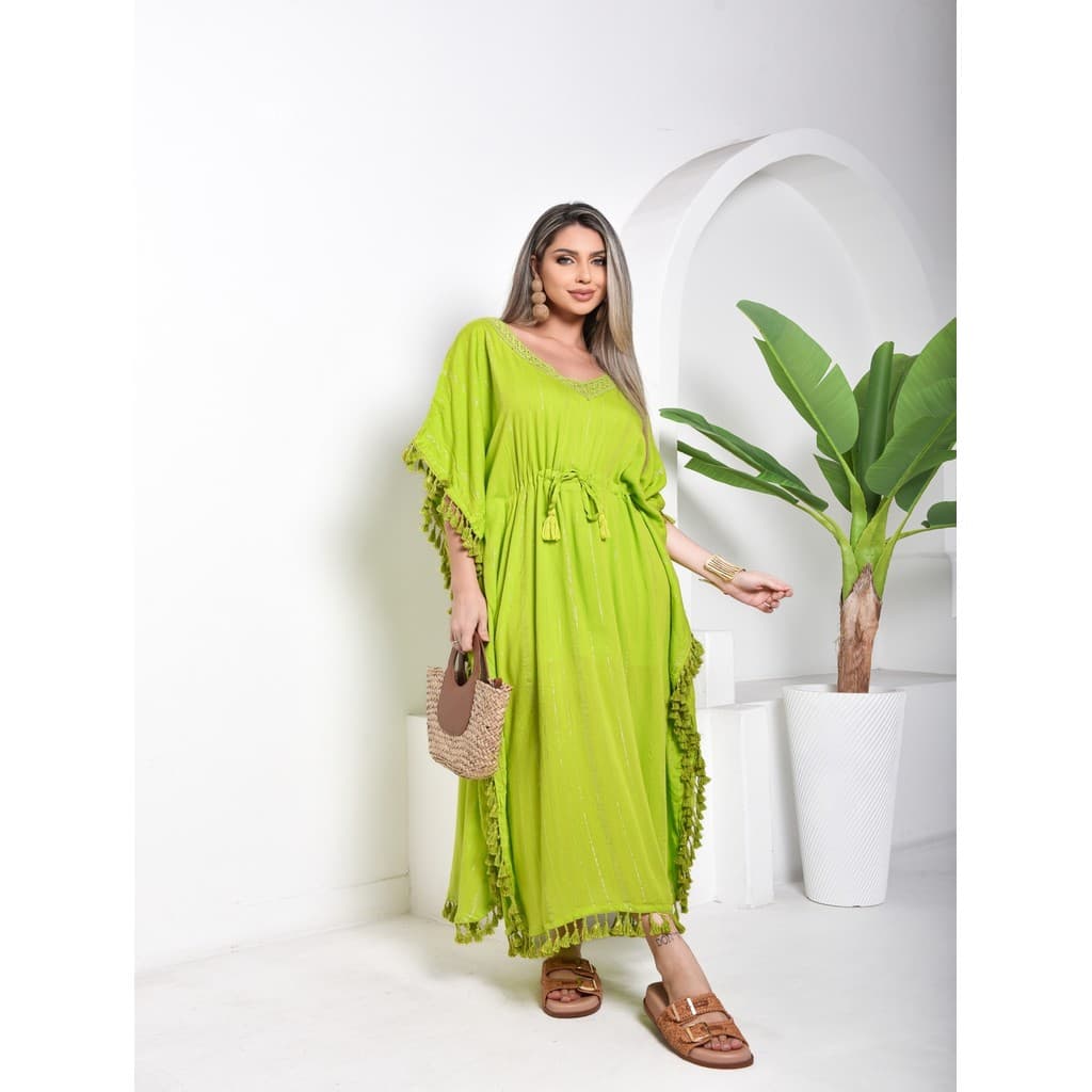 Vestido Bata Kaftan Boho Feminino Soltinho E Elegante