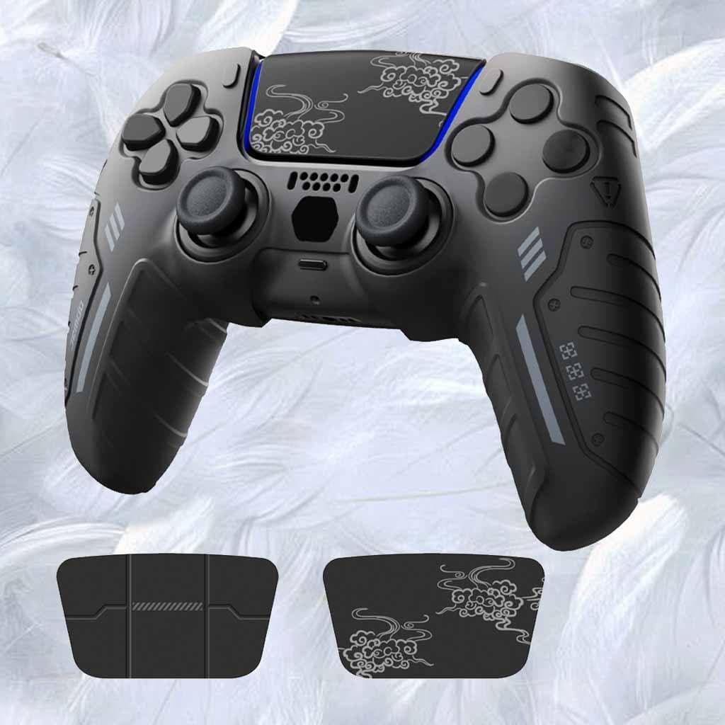 Capa De Silicone Para Controlador PS5 Com 2 Adesivos Temáticos , Pele Macia Antiderrapante Controle Sem Fio PS5/DualSens