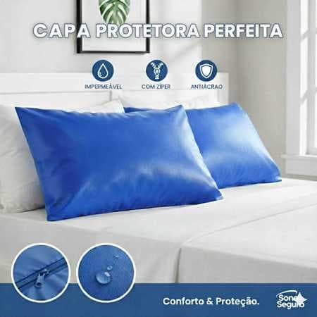 Kit 2 Unidades Fronha de Travesseiro Impermeável Resistente