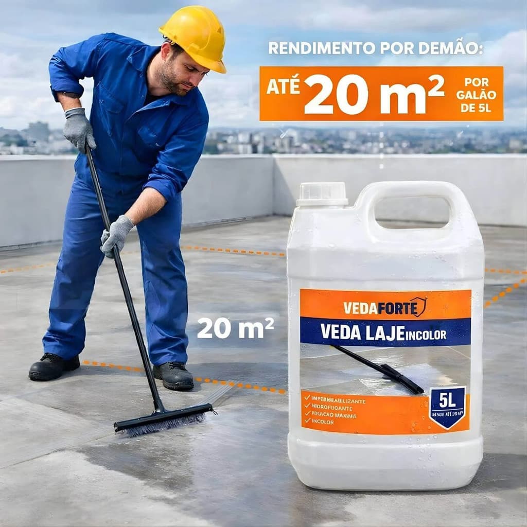 Vedalaje Líquido Incolor Impermeabilizante Acrílico 5 Litros
