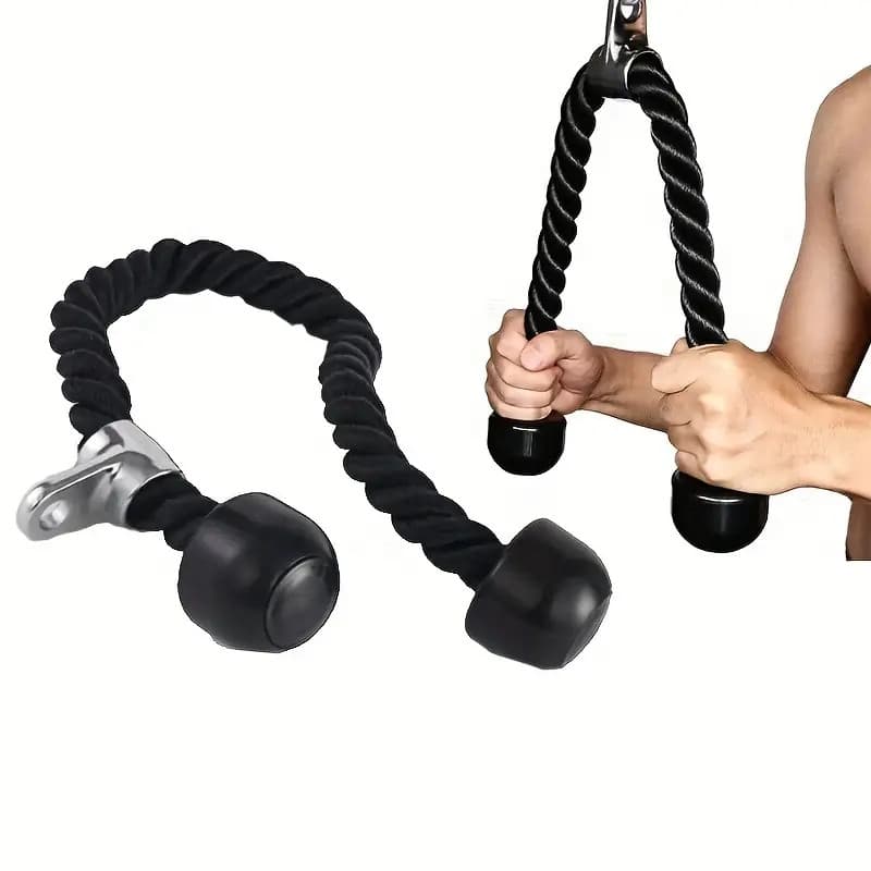 Puxador Triceps Corda Crossover Academia Profissional Preto Puxador Corda Biceps Triceps Academia