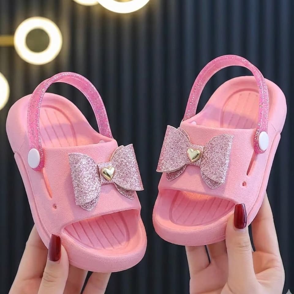 Chinelo Slide Infantil Bebê Menina Com Tira Traseira Confortável Leve