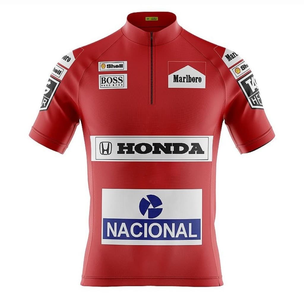 Camiseta Ciclismo Masculina Dryfit Proteção UV Bike MTB Speed Nacional Vermelha