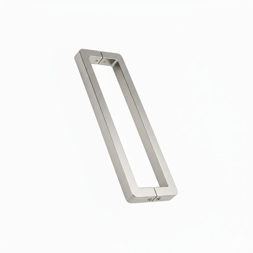 Puxador Porta Portão Duplo Inox 30cm Modelo Soft Escovado