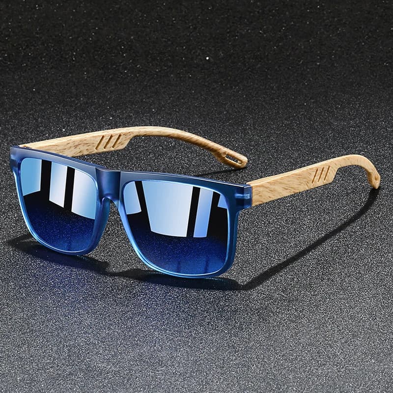 Óculos de sol masculinos e femininos com armação quadrada retrô da moda, adequados para pesca, direção, óculos de sol UV
