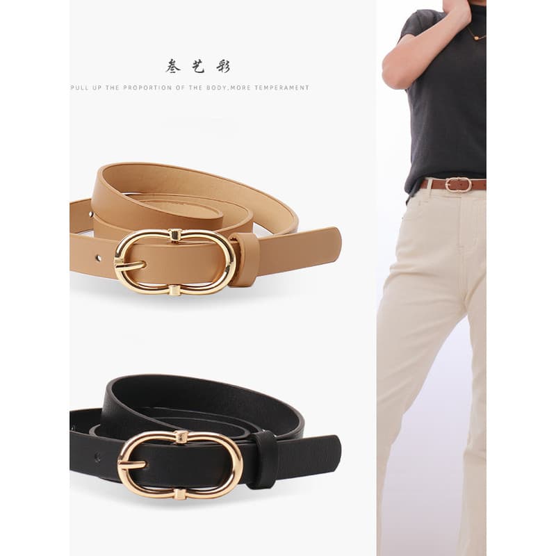 Nova moda All-Match senhoras cinto sentir liga pino fivela cinto de couro falso feminino Jeans decorativos fino ser