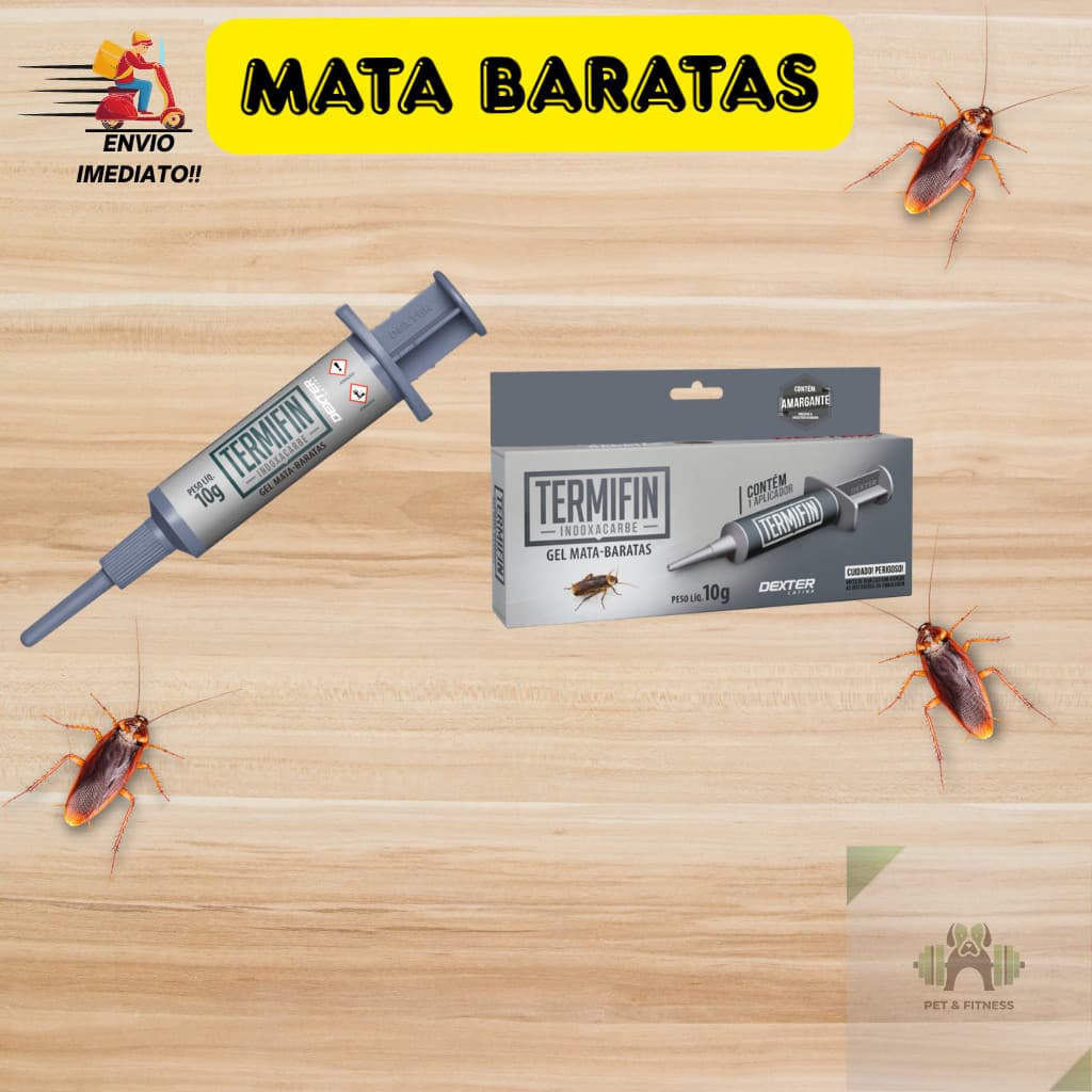 Termifin Mata Baratas Dexter Latina Elimina até as Baratas Francesinhas Até 4 Unidades