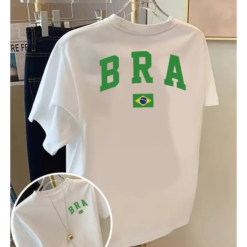 T-Shirt Feminina Brasil Copa do Mundo – Moda Torcida Verão