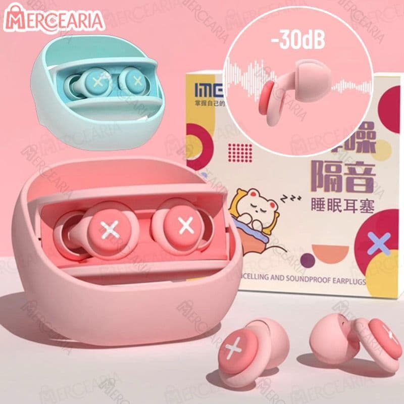 Tampões Auriculares De Silicone Isolamento Acústico Redução De Ruído Com Esponja Macia Protetor Auricular