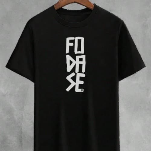 Camiseta Básica Escrita "Fodase" Indiferença Off Envio Rápido