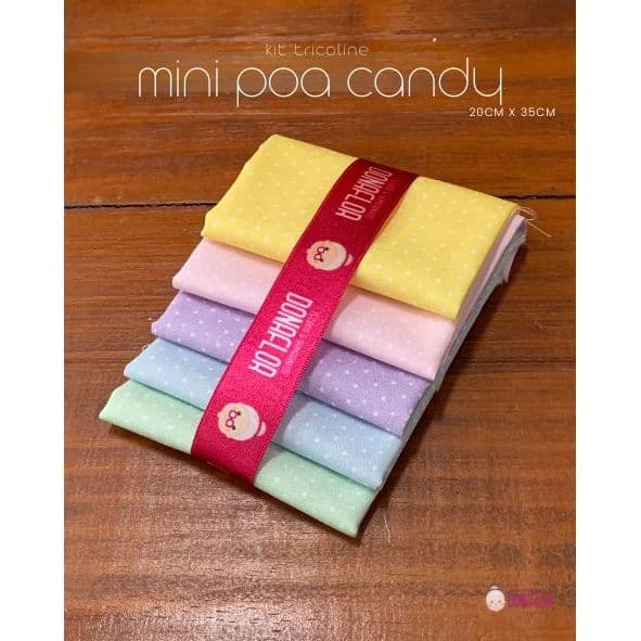 KIT 5TECIDOS 20cmx35cm MINI POA CANDY - 100% ALG