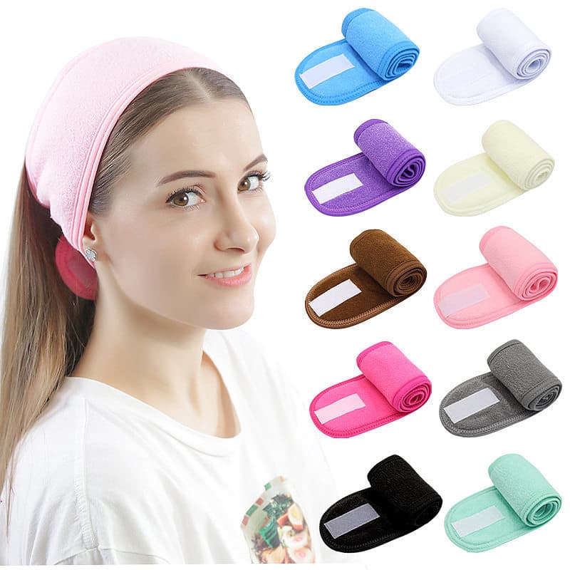 Faixa de cabelo feminina lavagem facial salão de beleza tatuagem bordado Bandana pegajosa coreano cuidados com a pele sa