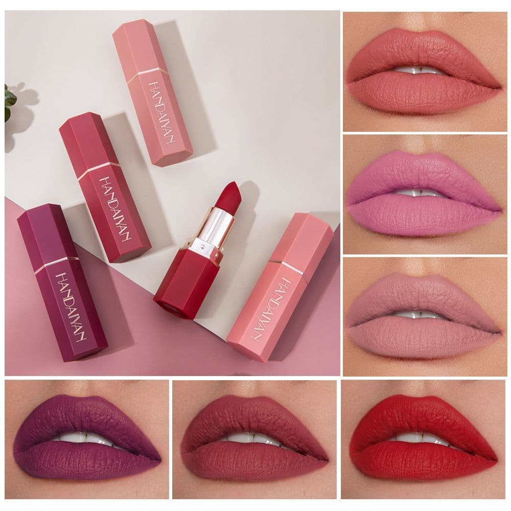Batom fosco de longa duração, copo antiaderente antiaderente, Pseudo-Face, branco, vermelho, Nude, Barbie, rosa, nicho b