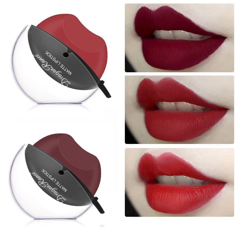 Influenciador Estilo de venda quente [One Sip Makeup] Batom em formato de lábio preguiçoso Batom fosco Maquiagem Batom h