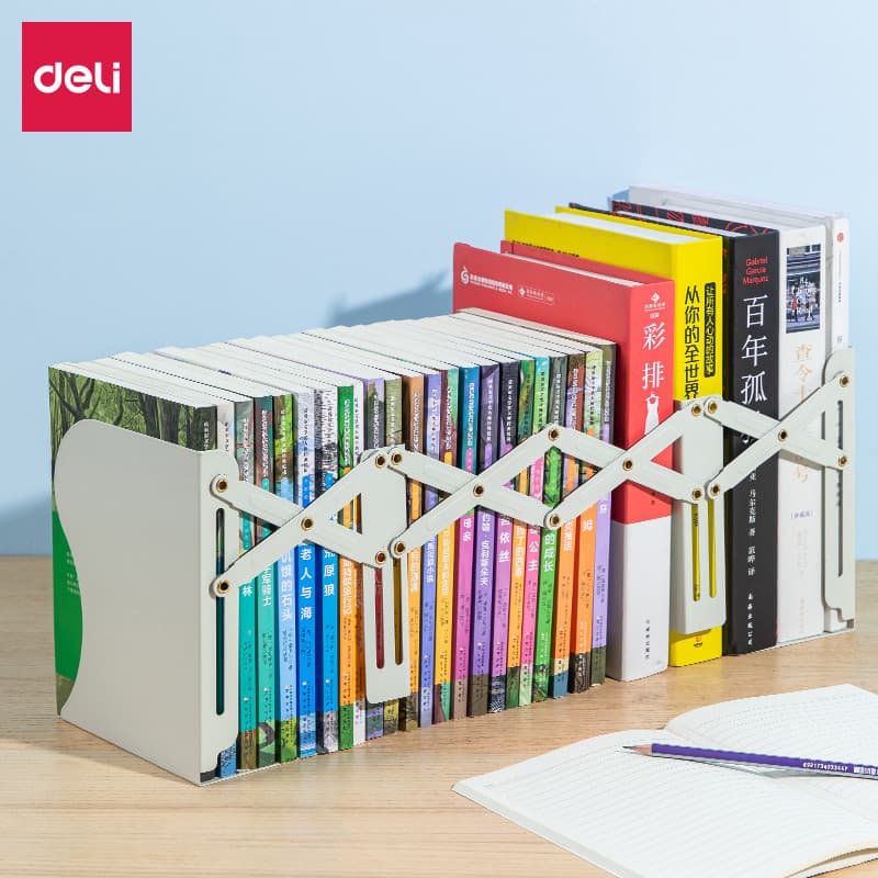 Poderoso estilo simples retrátil estante para livros estudantes do ensino médio usam escritório desenho animado estante