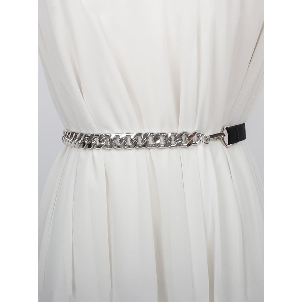 Cinto de corrente de Metal elástico feminino vestido decorativo cinto elegante All-Match terno espartilho fino feminino