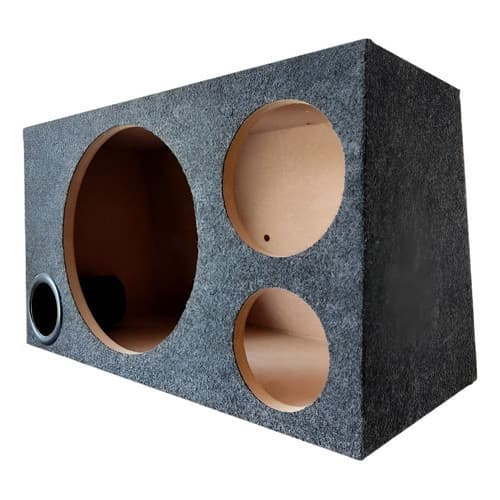 Caixa Trio  Dutada Alto Falante 12 + Driver + Tweeter Vazia Grafite