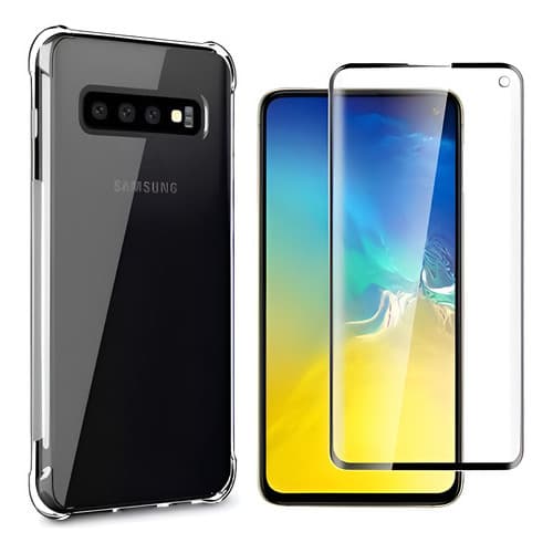 Capinha Capa Anti Queda Para Galaxy S10 + Pelicula 3d Transparente