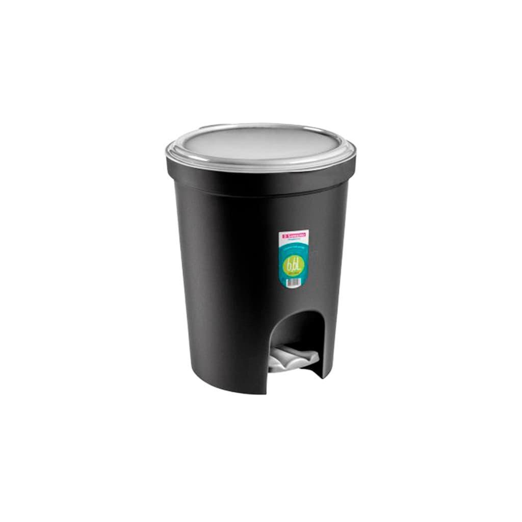 Lixeira de Pedal 6,6L Redonda Sanremo para banheiro cozinha quarto