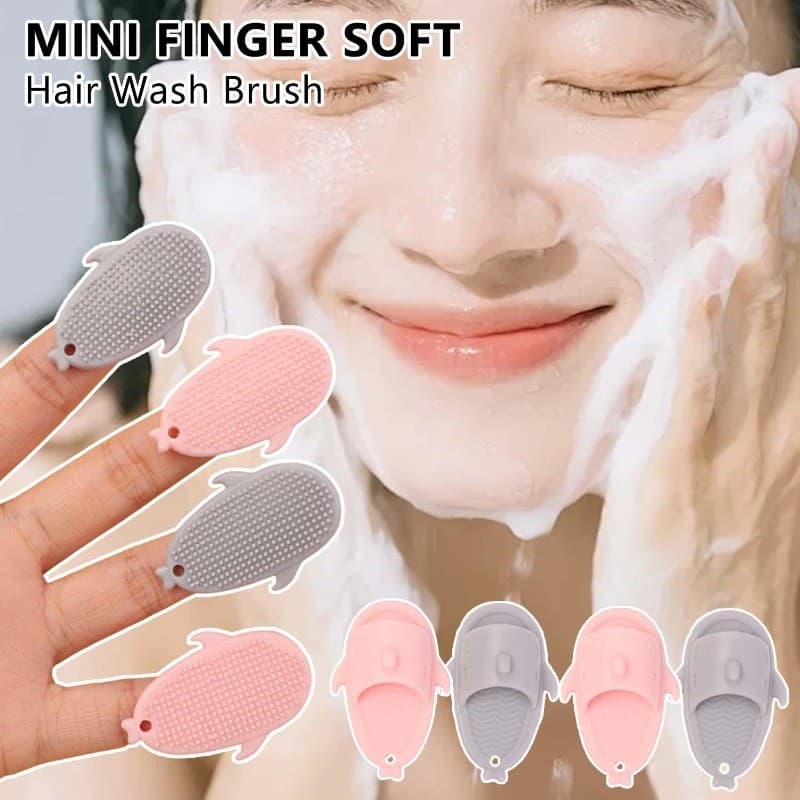 Mini Escova De Limpeza Facial De Silicone , 4 Unidades , Tamanho Do Dedo , Esfoliante Suave E Para Pele Sensível , Desig