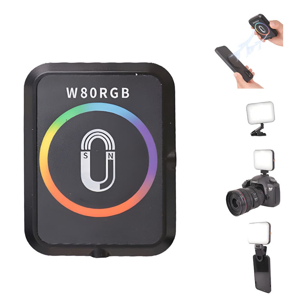 Luz Led Portatil Iluminação Rgb Magnético Camera De Video
