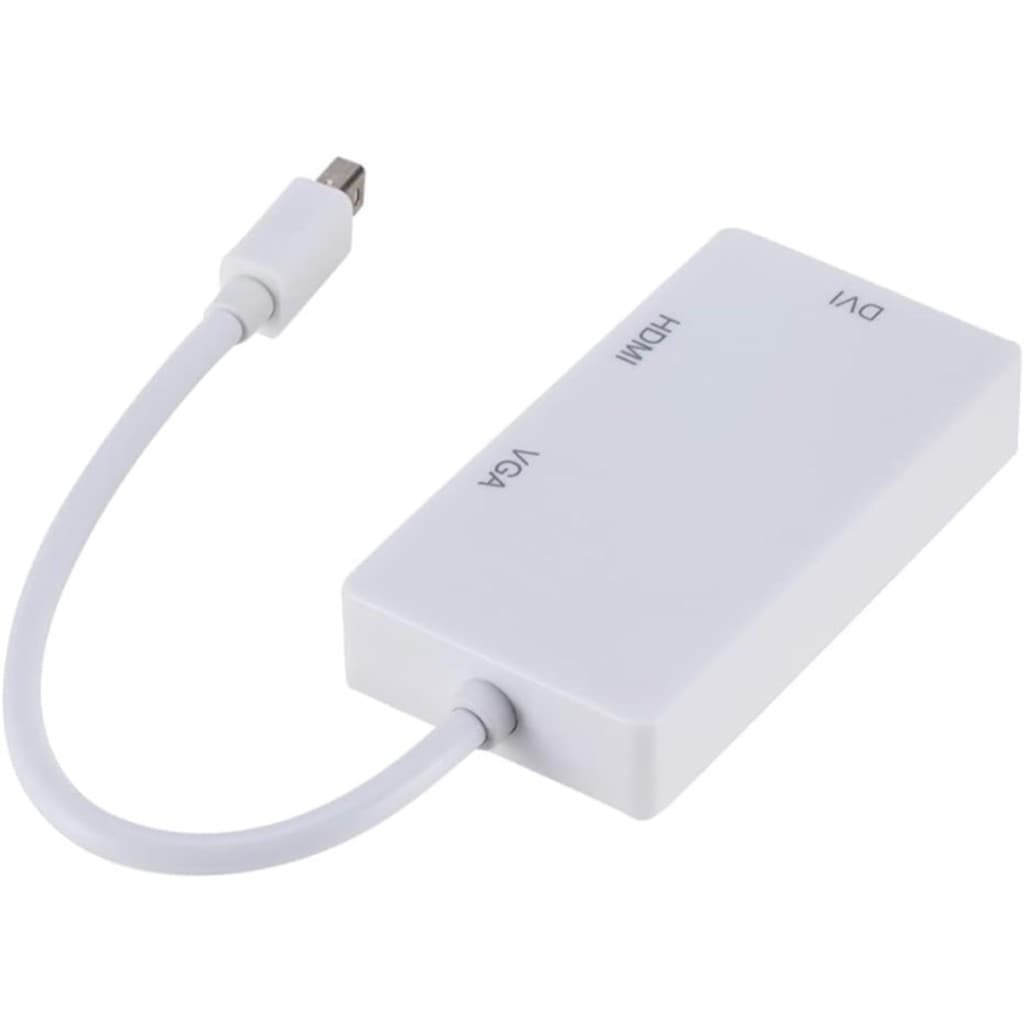 Conversor de porta de exibição 3 em 1 adaptador macho entrada HDMI/VGA/DVI  DP para HDMI para Apple Mac para MacBook