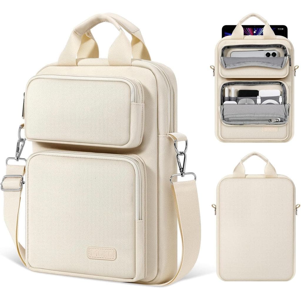 MoKo Estojo De Transporte Para Tablet De 10 A 12.9 Polegadas Com Vários Bolsos E Alça De Ombro Removível iPad Pro 12.9/1