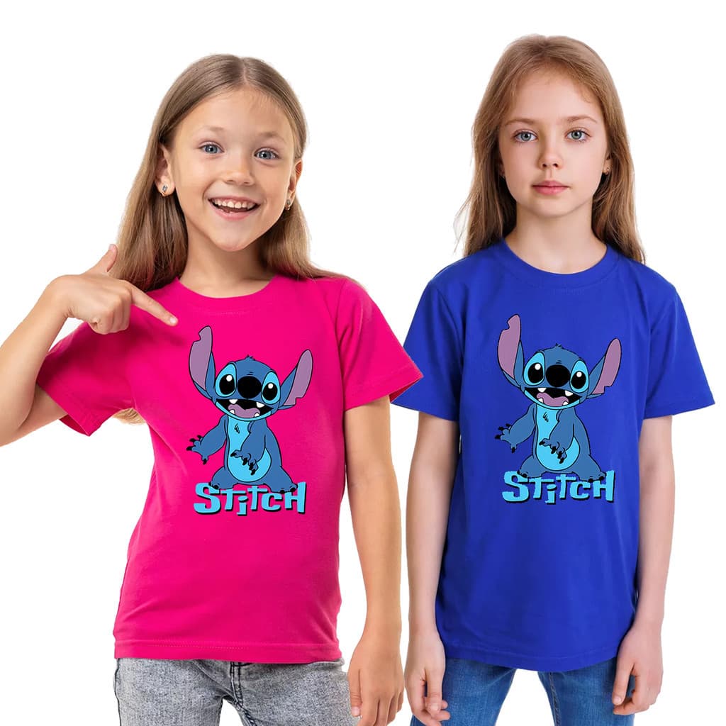 Camiseta Infantil Feminina Stitch Masculino 100% Algodão PREMIUM Camisa Manga Curta envio imediato