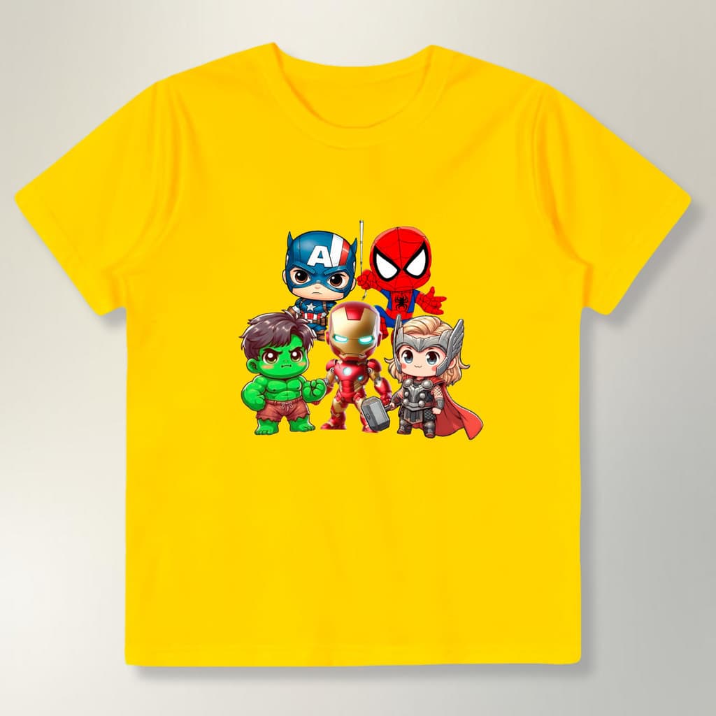 Camisa De Meninos Super Heróis Camiseta Infantil Unissex