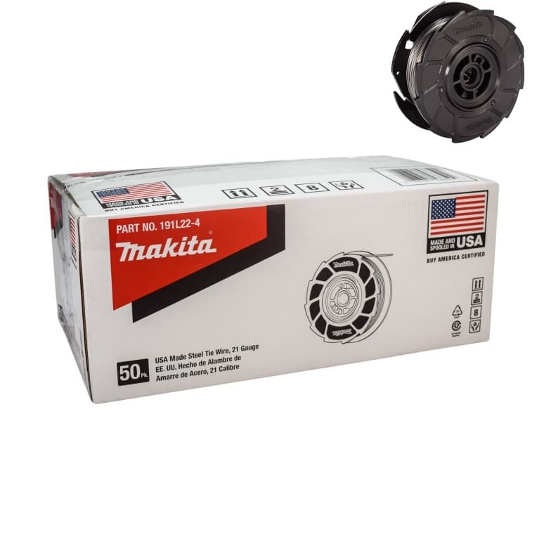 Caixa com 50 Carretéis Arame 0.8mm para Amarradora Vergalhão DTR180/DTR181 Makita