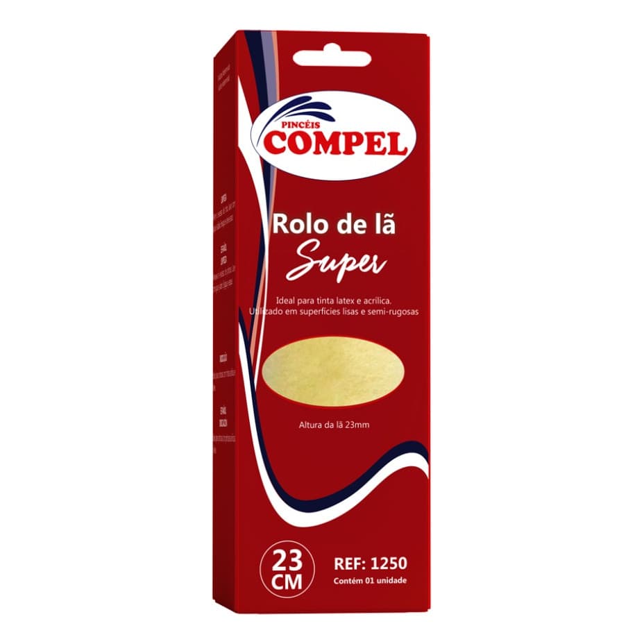 Rolo De Lã Carneiro Alta Super 23cm Pintura Parede