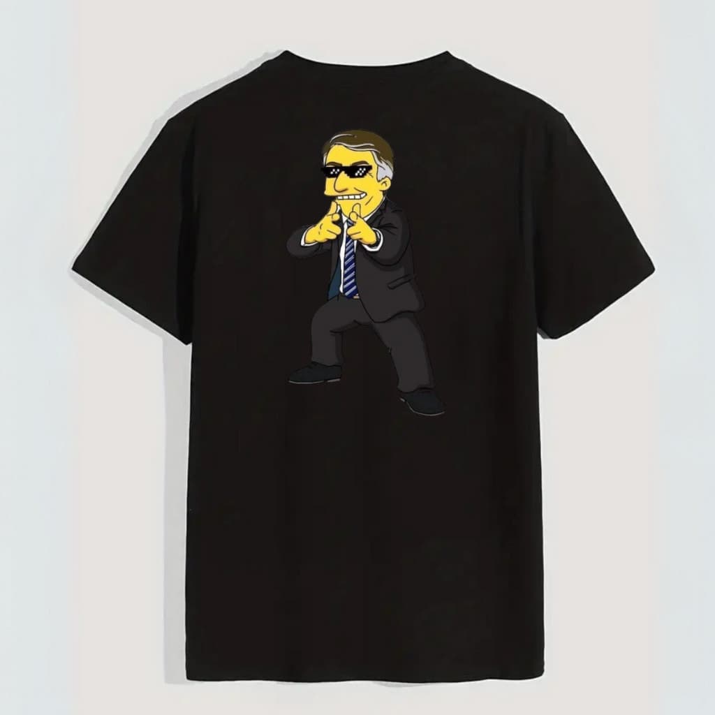 Camisa Bolsonaro Personalizada DTF Masculina Casual Brasil Mito meu o brabo tem nome